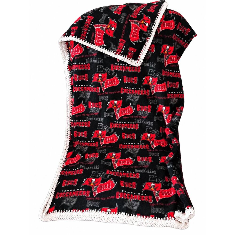 Tampa Bay Buccaneers Fleece Throw Blanket 54 x 58 Handmade